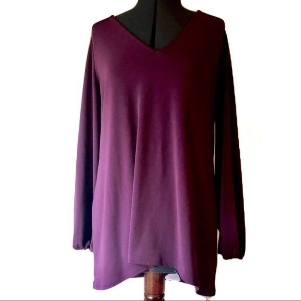 Express Purple Lace Back Tunic Top Sz.L